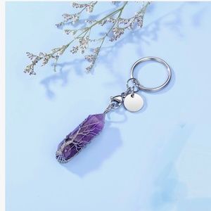 AMETHYST KEYCHAIN with Gift Box